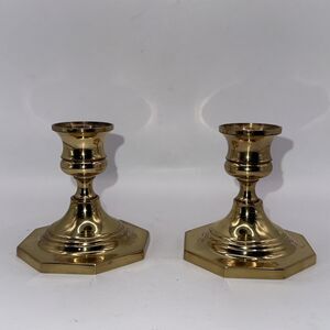 Baldwin Brass Candlestick Holders 3” Set of 2